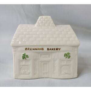 Beleek 2005 Irish Village Series "Brennan's Bakery" Votive Candle Holder